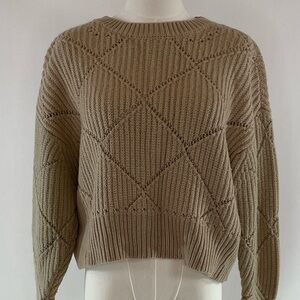 Thakoon x RTR Oatmeal Knit Sweater in Tan, S